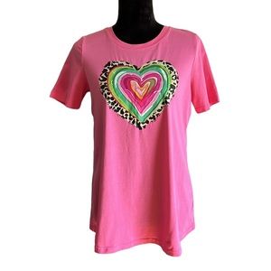 🌟NWT🌟 Southern Stitch Pink Heart T-Shirt - Size S